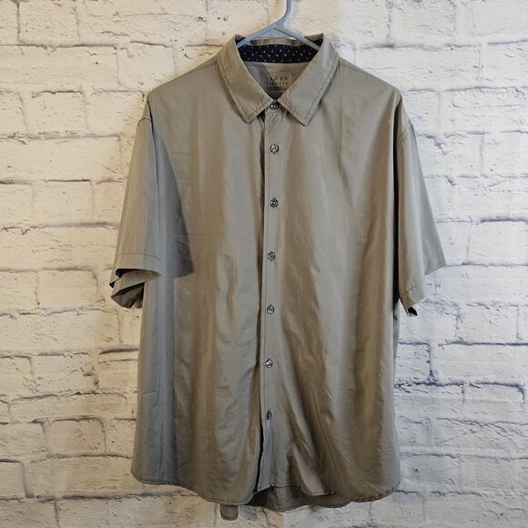 Jachs New York Other - Jachs New York Men's Short Sleeve Shirt Size XL Gray Button Up SS